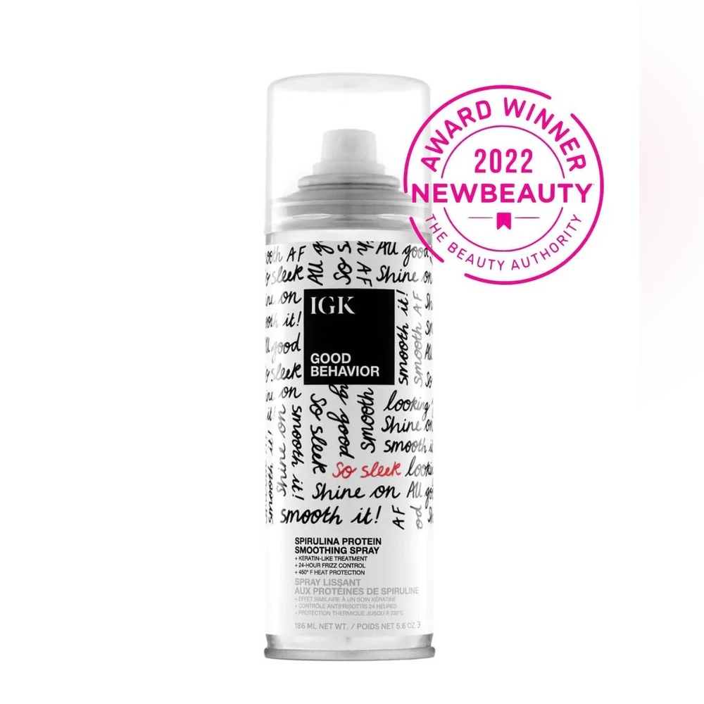 IGK Good Behavior Spirulina Protein Smoothing 24-Hour Frizz Heat Protection